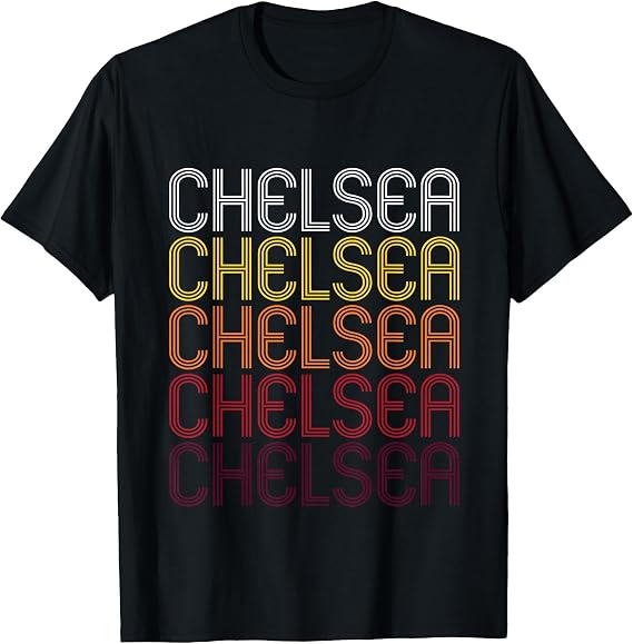 Chelsea Retro Wordmark Pattern - Vintage Style T-Shirt T-Shirt