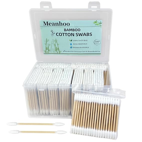 Cotton Swabs for Precision Cleaning, Organic Tips 1000 Count