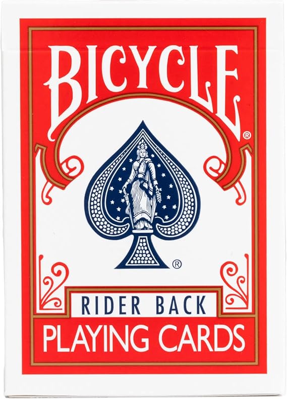 Bicycle 807 Klasik Kutu Rider Back Standard Endeks, 1 Deste, Mavi veya Kırmızı