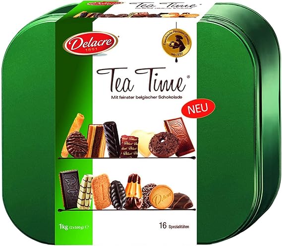 Delacre 5xSpecial Edition Christmas, Biscuit Assortment Tea Time Pack (5x1000g Metal tin)