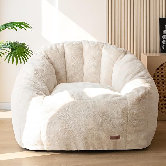 MAXYOYO Giant Bean Bag Chair for Adults, Oversized Shell Shape Bean Bag