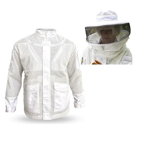 Beekeeping Jacket (3XL) + Beekeeping Round Hood w/Veil (XL+) (Bundle & Save)