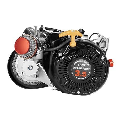 100CC 4-Stroke Bike Motor Kit, 3.5HP Bicycle Engine Kit Hand Start Motorized Bike Kit 3600rpm Bikes DIY Modified Engine Kit Bicycle Engine Kits with OHV Air-Cooling (Chain Clause)