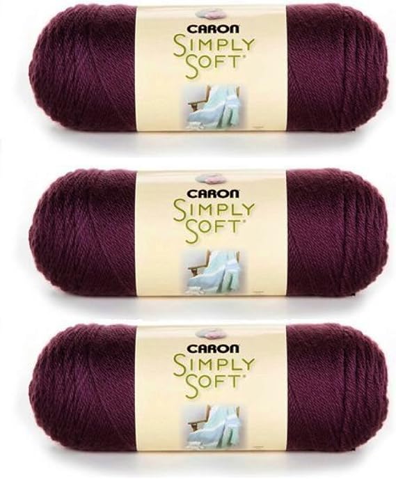 Caron Simply Soft Yarn Solids (3-Pack) Plum Perfect H97003-97613