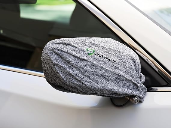 New & Improved ProKevLock Vehicle Side Mirror Covers Set with Anti-Theft Lock, UHMWPE, HPPE, 304 CRES Steel Mesh, Fits all Vehicles & Most Pickup Trucks, Protection from Ice, Bird Droppings, Version 3