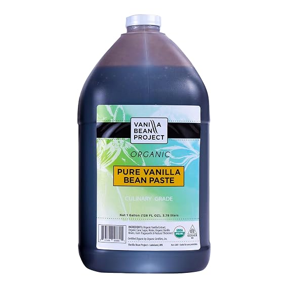 Organic Vanilla Bean Paste | Baking Necessity | Pure Vanilla for Cooking | Vanilla Bean Project | 1 Gallon