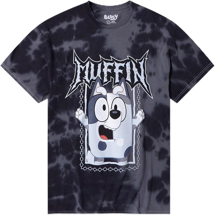 Hot Topic Bluey Muffin Metal Tie-Dye T-Shirt Multi 2X