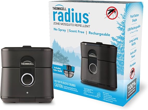 Thermacell E-ZoneGuard Radius Rechargeable Mosquito Repeller 5.5-Hr Battery