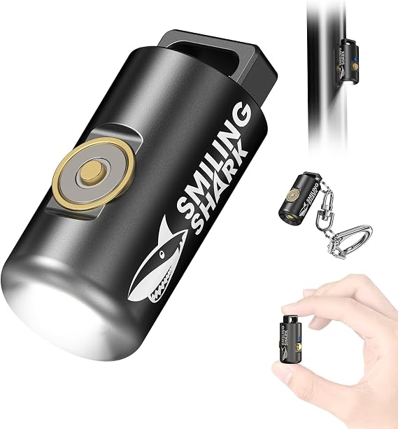 Smiling Shark Mini EDC Flashlight Ultra Bright Keychain Light Pocket-Sized