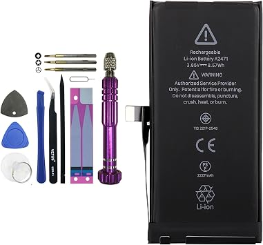 A2471 Replacement Battery for iPhone 12 Mini Model A2399 A2400 A2398 A2176 with Specialized Toolkit.