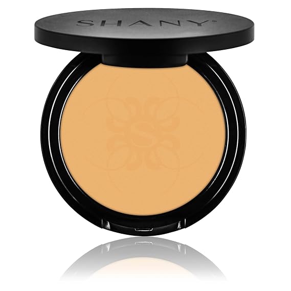 SHANY Two Way Compact Pressed Powder Foundation, Wet and Dry Formula, Talc Free, Paraben Free, Made in USA - TRUE BEIGE