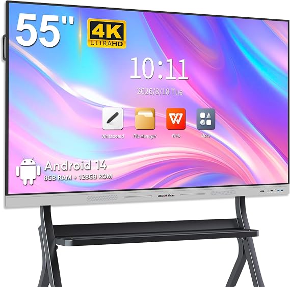 55 inch Smart Board 4K Interactive Whiteboard Touch Screen