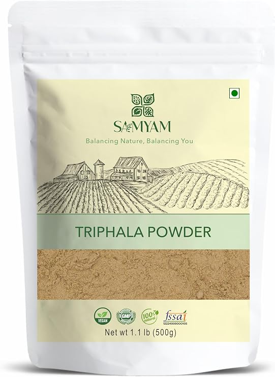 Samyam Triphala Powder, 500g (1.1 lb) pack | For Digestion and Gut Health