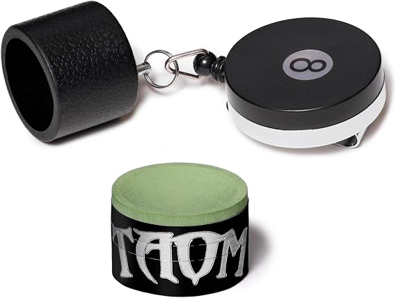 TAOM V10 Billiard Pool Cue Premium Chalk Green - with Retractable Chalk Holder