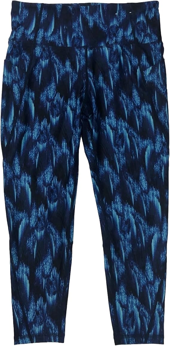Xersion Womens Blue Athletic Ankle Leggings High Rise Stretch Pants