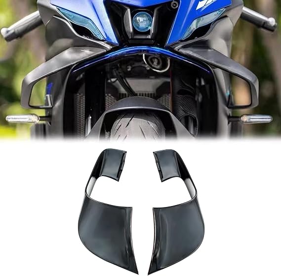 for YZF-R7 YZFR7 yzfr7 2021 2022 2023 2024 Accessories Side Wing Spoiler Air Guide Cover Air Wing Air Knife Overall Flow Cover (Bright Black)