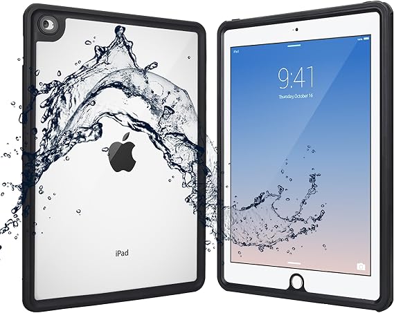 Compatible for 2017/2018 Waterproof Case iPad 9.7 inch, iPad 6th Generation Shockproof Case Water Resistant IP68 360 Degree All Round Protective Ultra Slim Thin Dust/Snow Proof with Lanyard