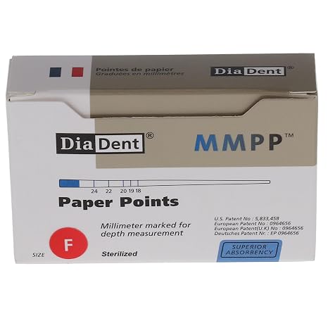 Diadent MP202-303 Absorbent Paper Points .029 CC Fine Grit 200/Pk