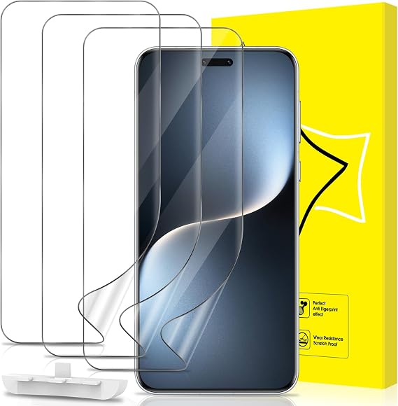 GiiYoon 3 PACK Screen Protector for Honor Magic 7 Pro Flexible TPU Film [Support Fingerprint Touch] [HD Full Coverage] [Easy Installation] [Scratch Resistant]