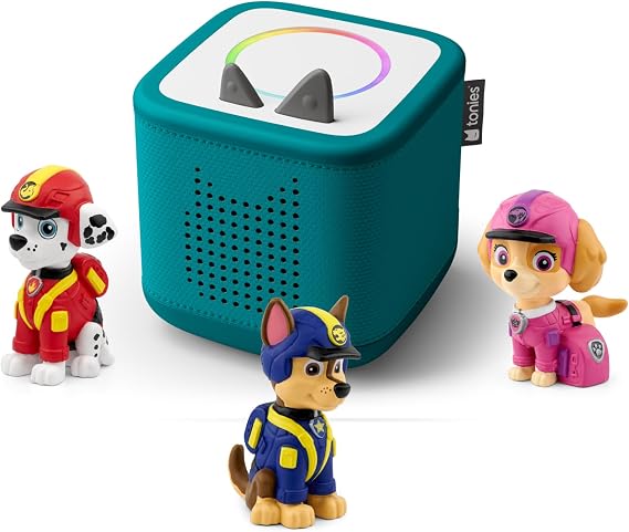 Toniebox 2 Audio Player Paw Patrol Bundle for Kids 3+ with Chase, Marshall, and Skye - Tropical Teal