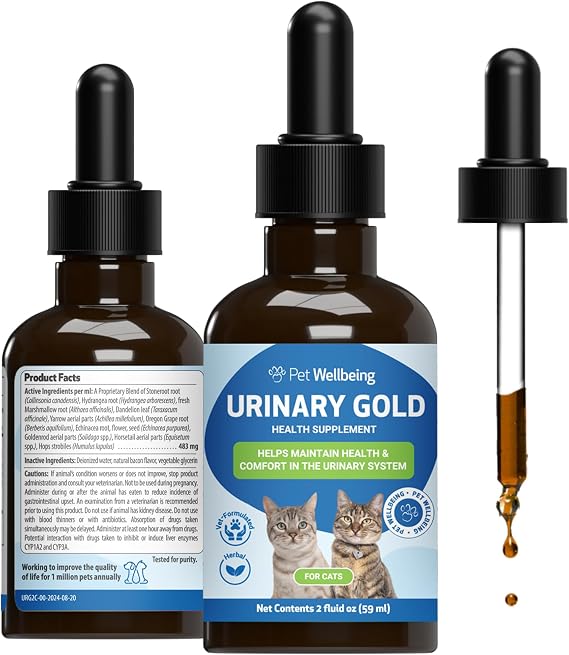Pet Wellbeing Urinary Gold for Cats - Urinary Tract & Bladder, 2 oz