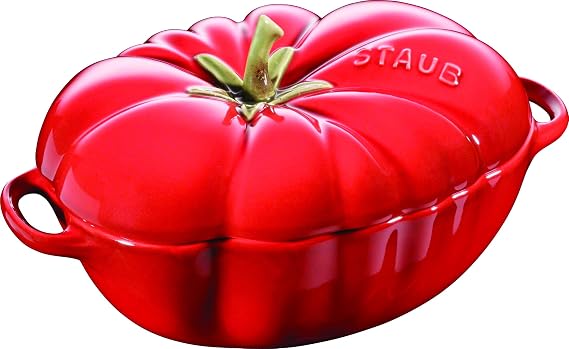 Staub 40511-855 Ceramic Tomato Cocotte, 4.7 in 12 cm, Cherry, Heat Resistant, Ceramic, Microwave Safe, Japan Official Sales Product