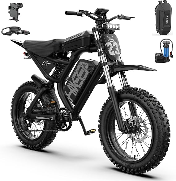 Electric Dirt Bike for Adults - 750W/Peak 3000W Electric Bikes, 70-120 Mile(PAS Mode) Ebike, 20 Inch All-Terrain Fat Tire Electric Motorcycle, Safety Tested to UL 2849