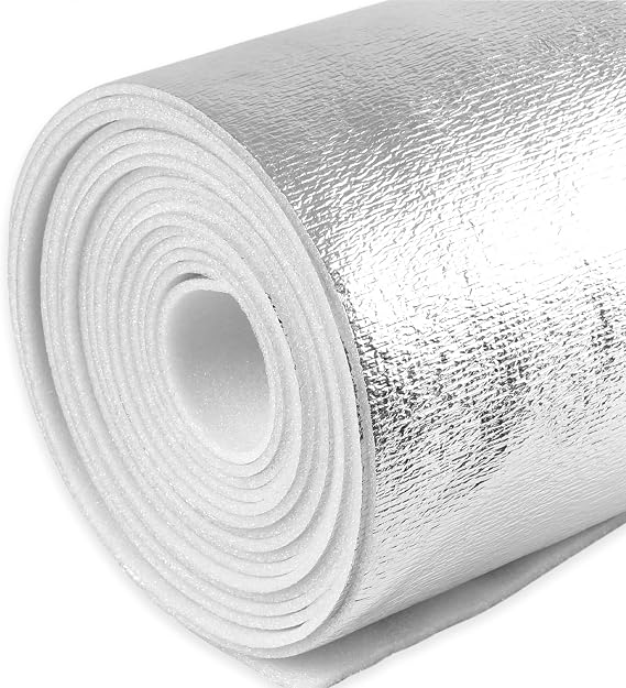 Single Side Foil Reflective Insulation Foam Core Radiant Barrier 5mm 40 80 Thermal Foil Insulation for Ceilings,Walls,Steel Buildings,Roofing ect