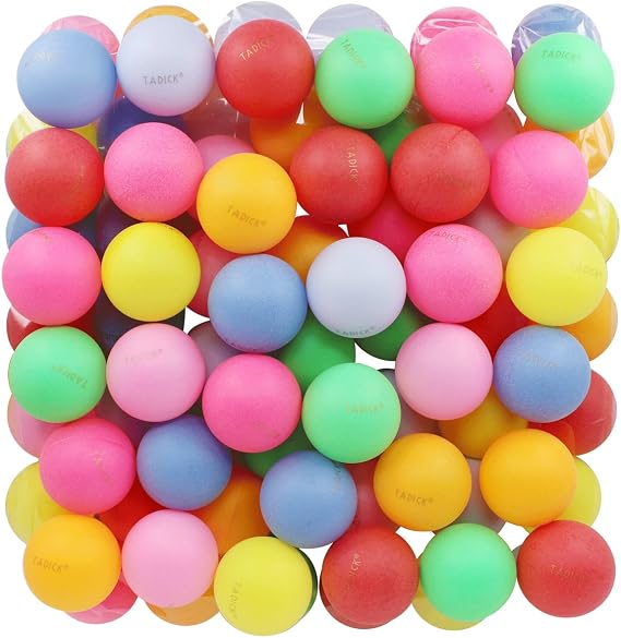 50 Pack Ping Pong Balls Assorted Color Washable Plastic Table Tennis Ball