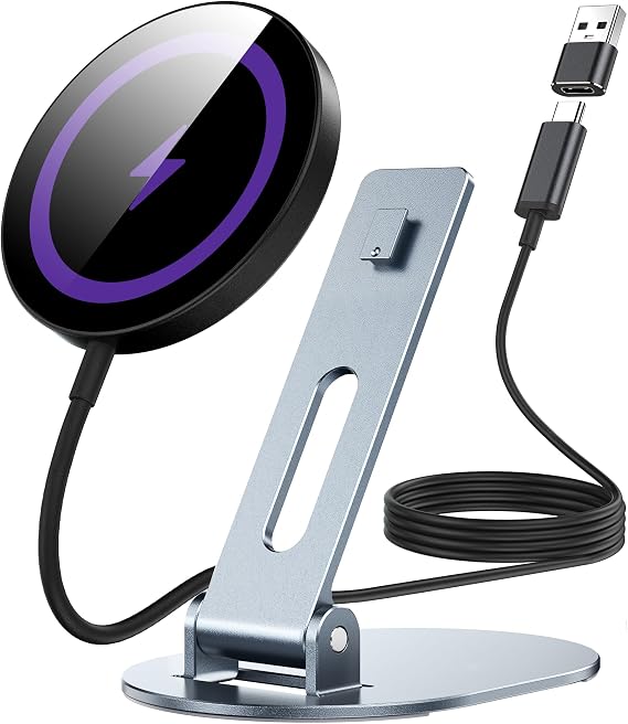 Magnetic Wireless Charger Stand for Mag-Safe Charger, Black
