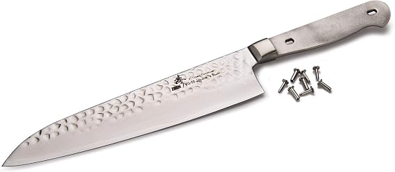 ZHEN Hammered Surface Damascus Chef's Knife Blank, 7-3/4" L X 5/64" T (196Mm X 1.8Mm