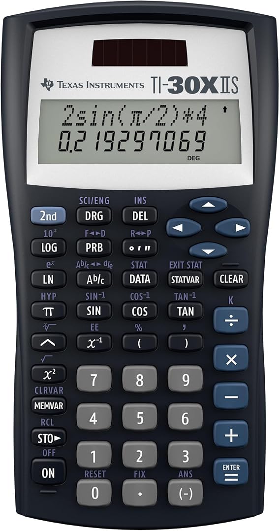 TI-30XIIS Scientific Calculator Texas Instruments, Black