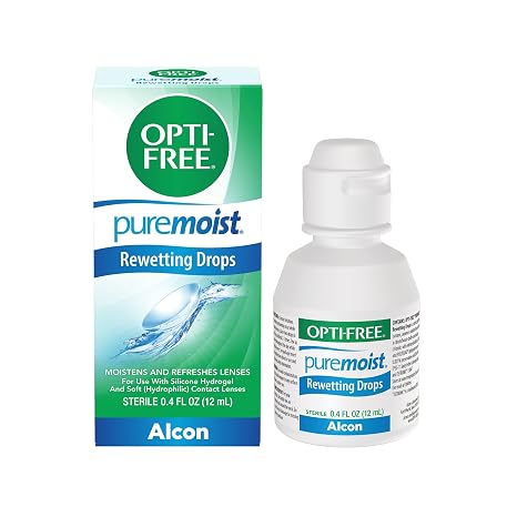 Opti-Free Puremoist Rewetting Drops, 12-mL