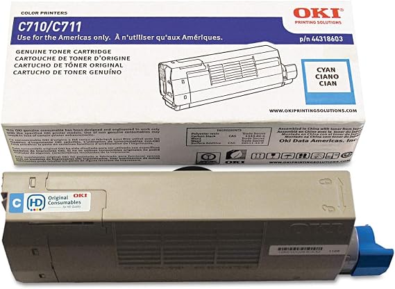 Oki 44318603 Toner, 11,500 Page-Yield, Cyan