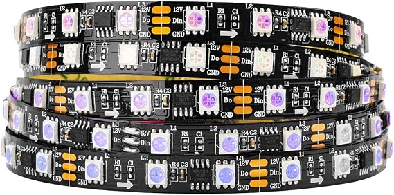 BTF-LIGHTING WS2811 IC RGB Addressable 60LED/m 16.4FT DC12V LED Strip