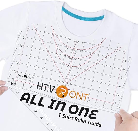 HTVRONT Tshirt Ruler Guide for Heat Press, Vinyl Alignment, Center Design