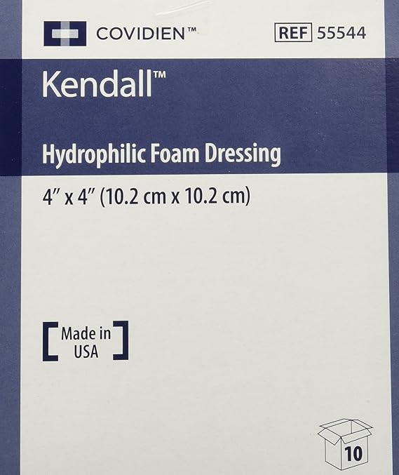 Kendall Copa Hydrophilic Foam Dressing - 4x4 Box of 10 - KND55544 BX