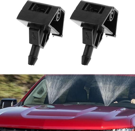 2 PCS Windscreen Washer Nozzles for Nissan Qashqai J10 J11 2007-2018, Wiper Washer Spray Jet,Windshield Washer Nozzles Replaces 228932-JD000 289306MA0A OEM Fit Direct Replacement