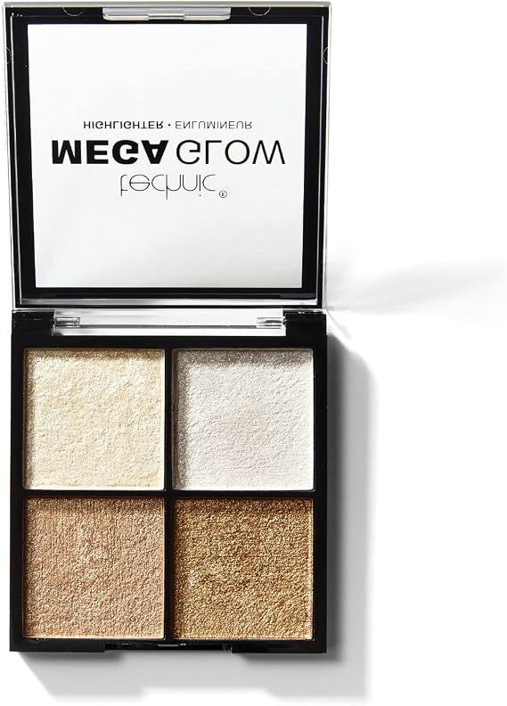 Technic Mega Glow Highlighter Palette - 4 Shimmer Powders - 10g