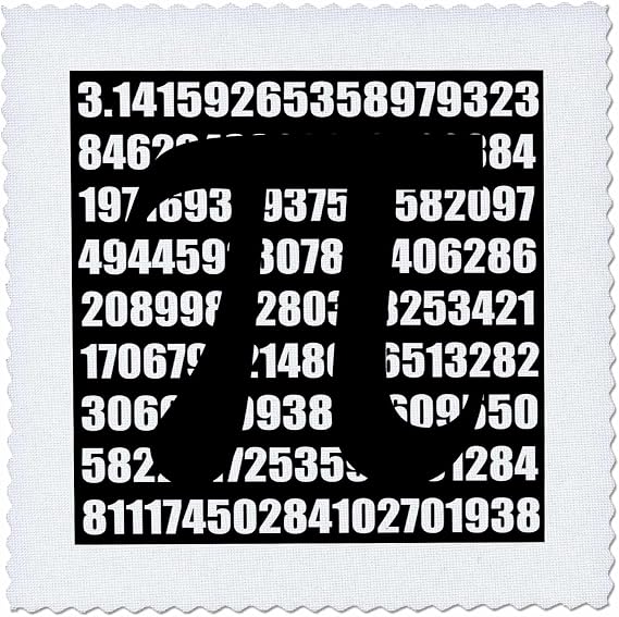 3dRose InspirationzStore Typography - Pi symbol on number. Math mathematical numeric sign for mathematicians - 6x6 inch quilt square (qs_164994_2)
