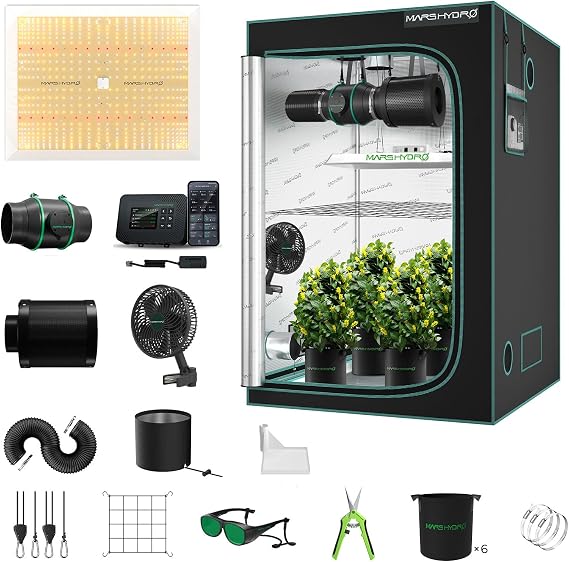 Mars Hydro TSW2000 Grow Tent Complete Set 120 x 120 x 200 cm for Indoor Growing