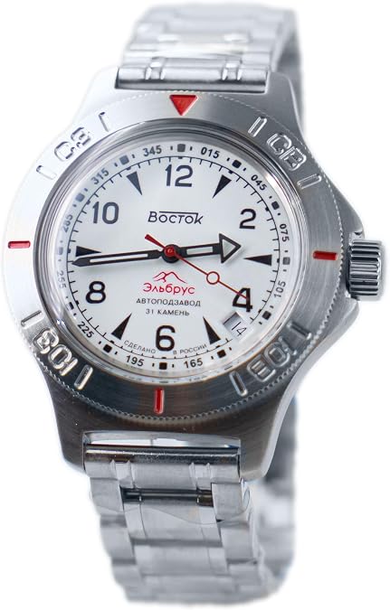 VOSTOK Original Mens Watch Amphibia 74090B Mechanical Self-Winding Luminous Dial Water Proof 200m