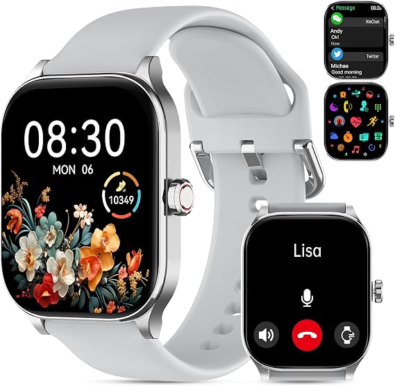 Odsslgw Smart Watch for Women Men(Answer/Make Call), Smartwatches with Heart Rate/SpO2/Sleep/Stress Monitor, IP68 Waterproof Activity Tracker for Android iPhone, 100+ Sports Fitness Watches