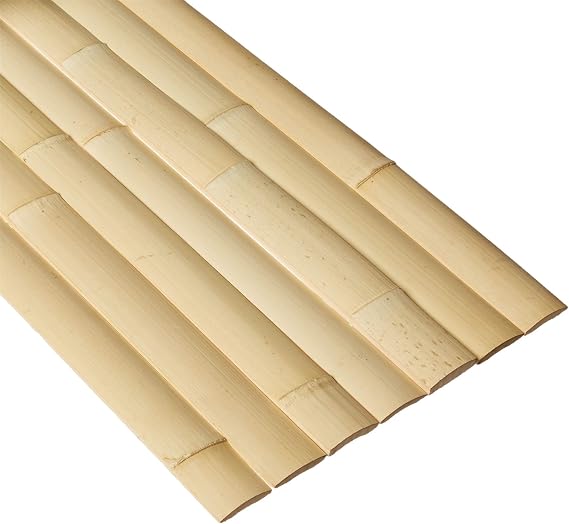 FOREVER BAMBOO Natural Bamboo Slats For Wall Trim Baseboard Molding Trim Wall Decor 1.75 in W x 72 in L (25-Pack)
