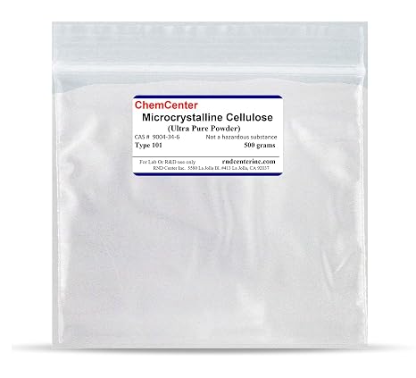 Microcrystalline Cellulose, Type 101, 200 mesh Approx., 500 Grams (1.1 Pounds)