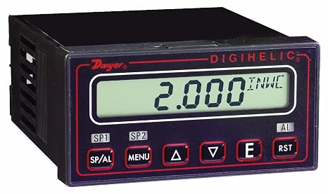 Dwyer Digihelic Series DH Differential Pressure Controller, Standard Range 25"WC