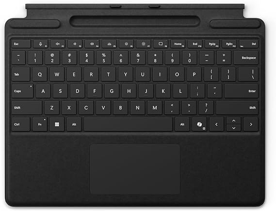 Microsoft Surface Pro Keyboard with Slim Pen Storage | Black | Compatible with Surface Pro Copilot +, Surface Pro 9, or Surface Pro 8