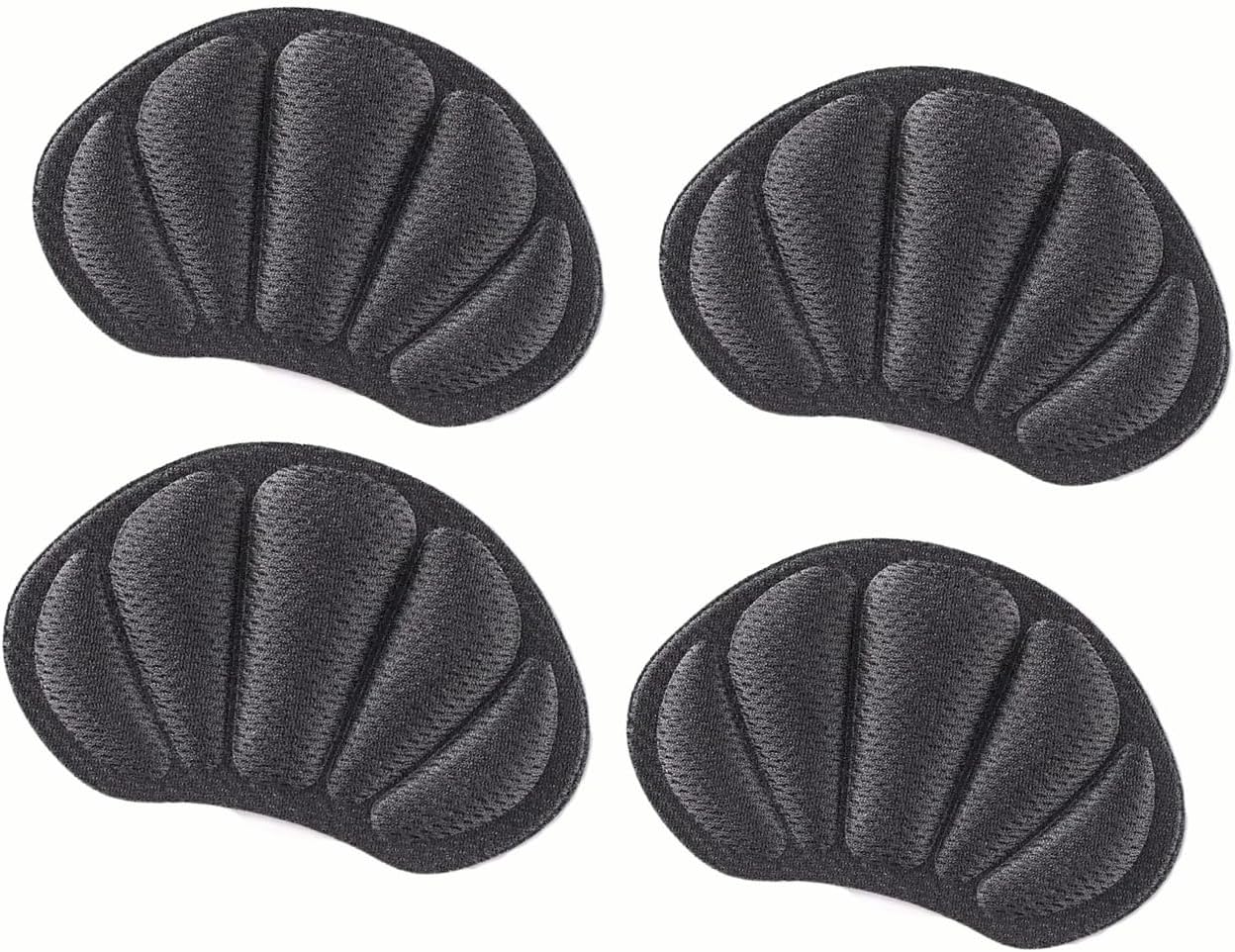 Soft Fabric-Sponge Structure, Self-Adhesive, Heel Back Heel Anti-Shooting, Heel Protective Pad (Black, 2 PAIRS)