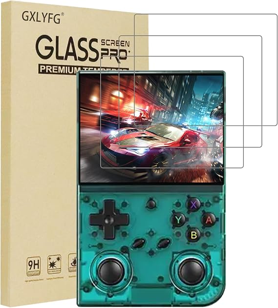 3 Pack Tempered Glass Screen Protectors Compatible with ANBERNIC RG 35XXPro, Anti Scratch, Bubble Free, 9H Hardness