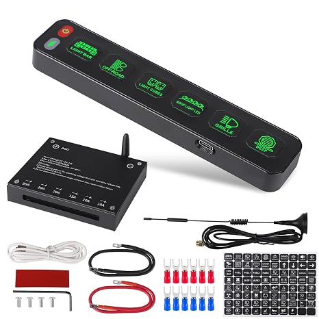 Wireless 6 Gang Switch Panel, 164FT Range Auto-Dimmable Control Panel